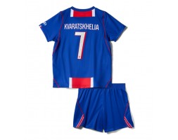 Paris Saint-Germain Khvicha Kvaratskhelia #7 Hemmaställ Barn 2026-27 Kortärmad (+ Korta byxor)